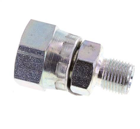 G 1/4'' x G 1/8'' F/M Adaptador Reductor de Acero Cincado 400 Bar - Hidráulico