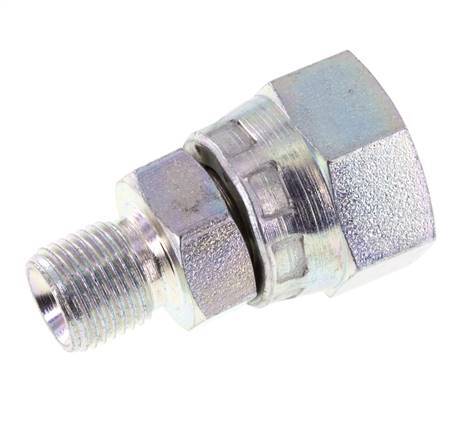 G 1/4'' x G 1/8'' F/M Adaptador Reductor de Acero Cincado 400 Bar - Hidráulico