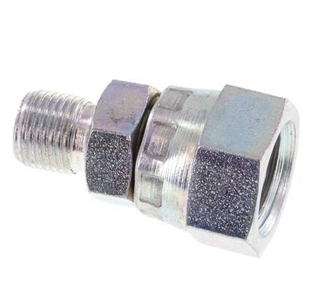 G 1/4'' x G 1/8'' F/M Adaptador Reductor de Acero Cincado 400 Bar - Hidráulico