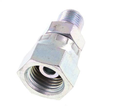 G 1/4'' x G 1/8'' F/M Adaptador Reductor de Acero Cincado 400 Bar - Hidráulico
