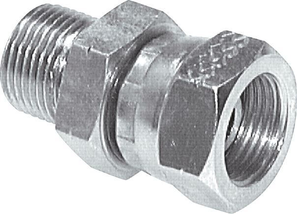 G 1/4'' F/M Zinc plated Steel Reducing Adapter 350 Bar - Hydraulic [2 Pieces]