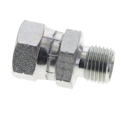 G 1/4'' F/M Adaptador Reductor de Acero Cincado 350 Bar - Hidráulico [2 Piezas]