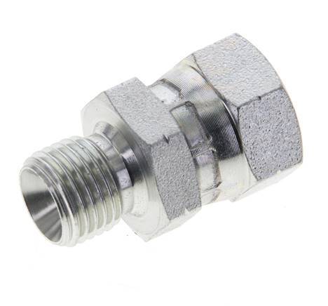 G 1/4'' F/M Zinc plated Steel Reducing Adapter 350 Bar - Hydraulic [2 Pieces]