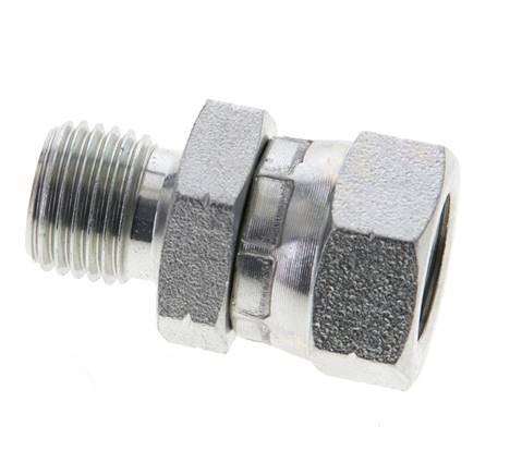 G 1/4'' F/M Zinc plated Steel Reducing Adapter 350 Bar - Hydraulic [2 Pieces]