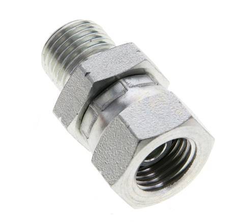 G 1/4'' F/M Adaptador Reductor de Acero Cincado 350 Bar - Hidráulico [2 Piezas]