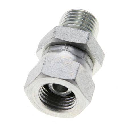 G 1/4'' F/M Zinc plated Steel Reducing Adapter 350 Bar - Hydraulic [2 Pieces]