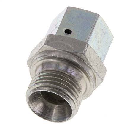 G 3/8'' x G 1/2'' F/M Zinc plated Steel Reducing Adapter 350 Bar - Hydraulic