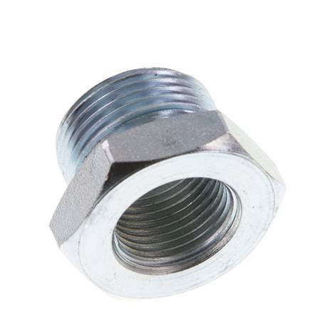 G 3/8'' x M22x1,5 F/M Anillo reductor de acero cincado 250 Bar - Hidráulico