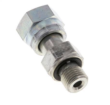 UN 11/16''-16 x G 1/4'' F/M Adaptador reductor de acero galvanizado ORFS 630 Bar - Hidráulico