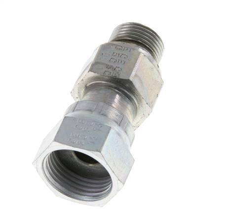 UN 13/16''-16 x G 3/8'' F/M Adaptador reductor de acero galvanizado ORFS 630 Bar - Hidráulico