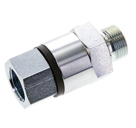 G 3/4'' F/M Junta giratoria de acero galvanizado 400 Bar - Hidráulica - Alta presión