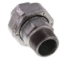 Rp 1'' x R 1'' F/M Hierro fundido zincado Espiga doble 3 piezas con junta plana 25 Bar