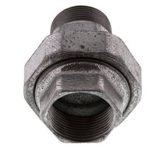 Rp 1 1/4'' x R 1 1/4'' F/M Zinc plated Cast iron Double Nipple 3-pieces with Conically sealing 25 Bar