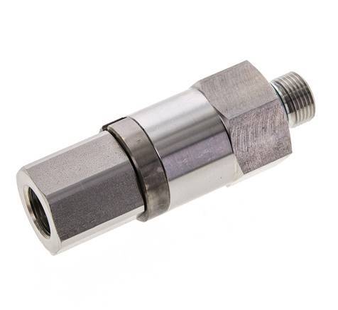 G 3/8'' F/M Junta giratoria de acero inoxidable 250 Bar - Hidráulica - Alta presión
