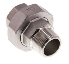 Rp 3/4'' x R 3/4'' F/M Espiga doble de acero inoxidable de 3 piezas con cierre cónico 16 Bar