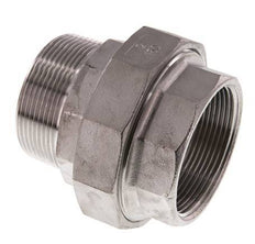 Rp 2'' x R 2'' F/M Espiga doble de acero inoxidable de 3 piezas con junta plana 16 Bar