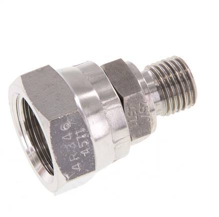 G 1/2'' x G 1/4'' F/M Adaptador reductor de acero inoxidable 300 Bar - Hidráulico