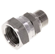 G 1/2'' x G 3/8'' F/M Stainless steel Reducing Adapter 300 Bar - Hydraulic