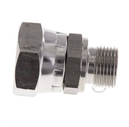 G 1/2'' x G 3/8'' F/M Stainless steel Reducing Adapter 300 Bar - Hydraulic