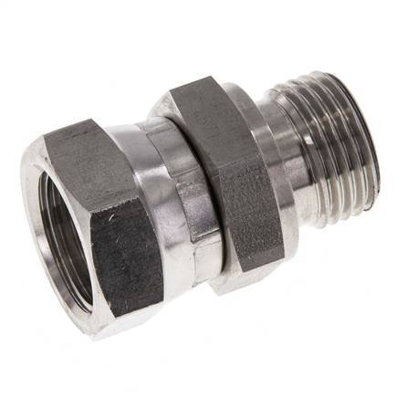 G 1/2'' F/M Stainless steel Reducing Adapter 300 Bar - Hydraulic