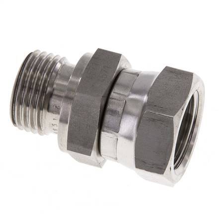 G 1/2'' F/M Stainless steel Reducing Adapter 300 Bar - Hydraulic
