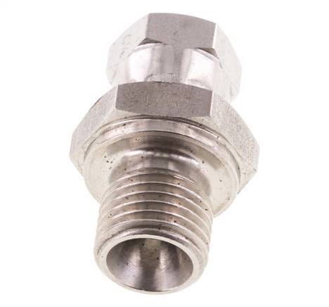 G 1/8'' x G 1/4'' F/M Stainless steel Reducing Adapter 350 Bar - Hydraulic