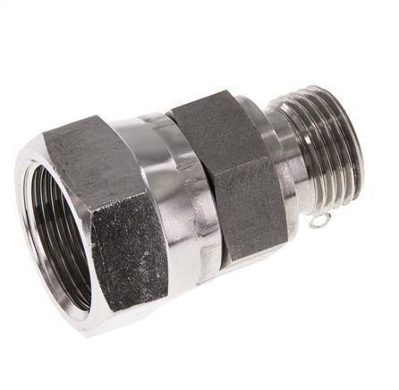 G 3/4'' x G 1/2'' F/M Stainless steel Reducing Adapter 175 Bar - Hydraulic