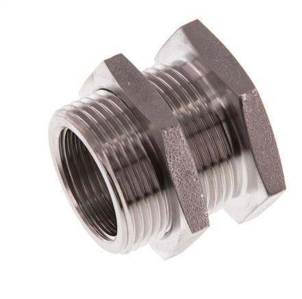 G 3/4'' x M34x2 F/M Stainless steel Bulkhead Fitting 40 Bar