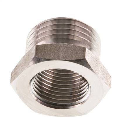 G 3/8'' x G 1/2'' F/M Anillo reductor de acero inoxidable 40 Bar