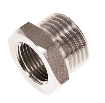 G 3/8'' x G 1/2'' F/M Anillo reductor de acero inoxidable 40 Bar