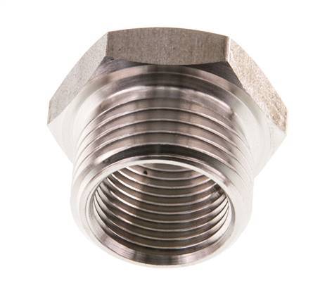 G 3/8'' x G 1/2'' F/M Anillo reductor de acero inoxidable 40 Bar