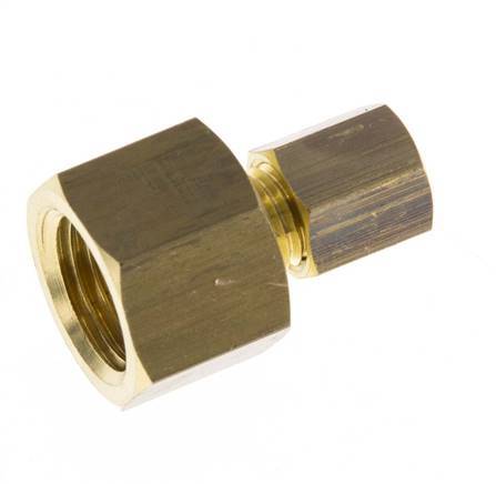 G 1/4'' x 4mm Racor de compresión recto de latón 150 Bar DIN EN 1254-2