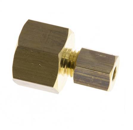 G 1/4'' x 4mm Racor de compresión recto de latón 150 Bar DIN EN 1254-2