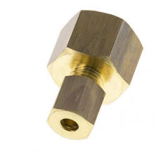 G 1/4'' x 4mm Racor de compresión recto de latón 150 Bar DIN EN 1254-2