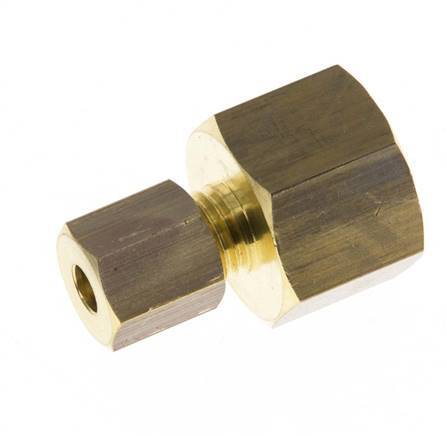 G 1/4'' x 4mm Racor de compresión recto de latón 150 Bar DIN EN 1254-2