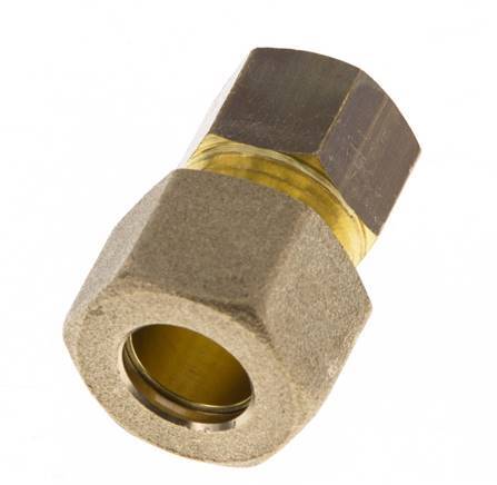 G 1/4'' x 12mm Racor de compresión recto de latón 75 Bar DIN EN 1254-2