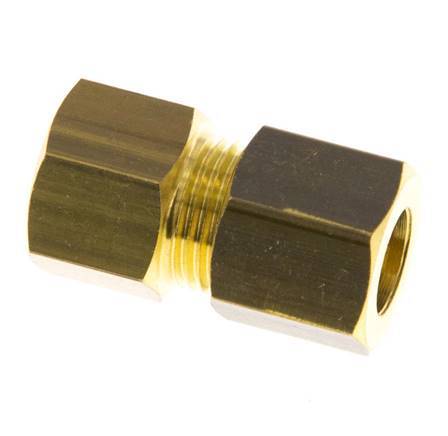 G 1/8'' x 8mm Brass Straight Compression Fitting 135 Bar DIN EN 1254-2 [2 Pieces]