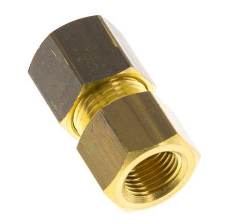 G 1/8'' x 8mm Brass Straight Compression Fitting 135 Bar DIN EN 1254-2 [2 Pieces]