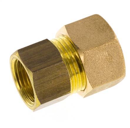 G 3/8'' x 14mm Brass Straight Compression Fitting 89 Bar DIN EN 1254-2