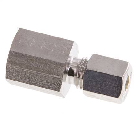 G 1/4'' x 6L Stainless steel Straight Compression Fitting 315 Bar DIN 2353