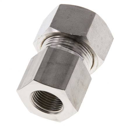 G 3/8'' x 18L Racor de compresión recto de acero inoxidable 315 Bar DIN 2353