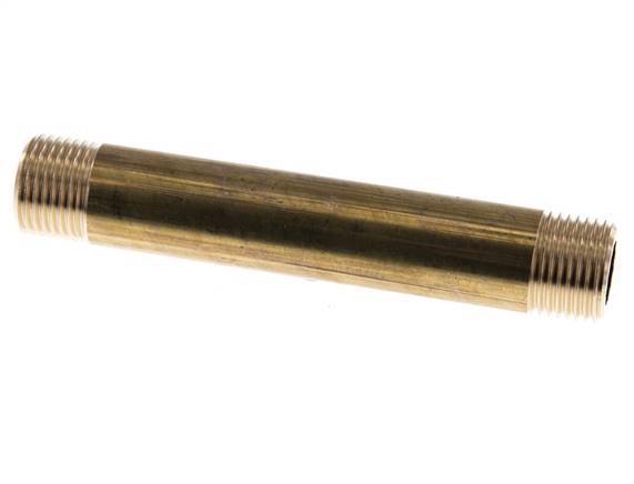 G 1/2'' Brass Double Pipe Nipple 16 Bar DIN 2982 - 120mm