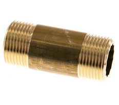 G 3/4'' Brass Double Pipe Nipple 16 Bar DIN 2982 - 60mm