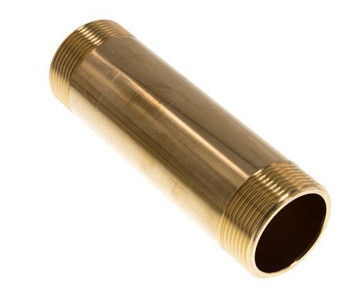 G 1 1/2'' Brass Double Pipe Nipple 16 Bar DIN 2982 - 150mm