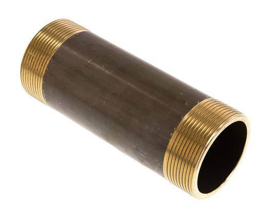 G 2'' Brass Double Pipe Nipple 16 Bar DIN 2982 - 150mm