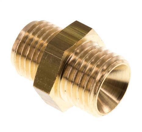 M14x1.5 x G 1/4'' Brass Double Nipple 16 Bar [2 Pieces]