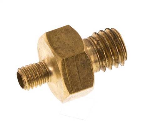 M5 x M3 Brass Double Nipple 16 Bar [2 Pieces]