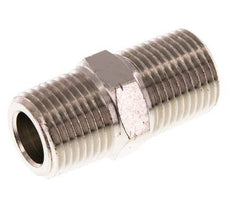 1/2'' NPT x R 1/2'' Niple doble de latón niquelado 60 Bar