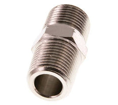 1/2'' NPT x R 1/2'' Niple doble de latón niquelado 60 Bar