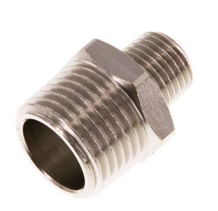 R 1/2'' x R 1/4'' Nickel plated Brass Double Nipple 16 Bar [2 Pieces]